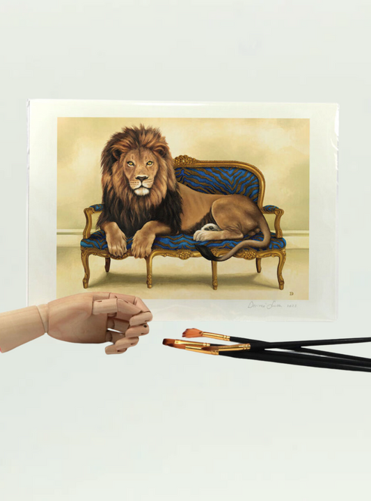 Whimsical Collection Lion Signed Print - A4