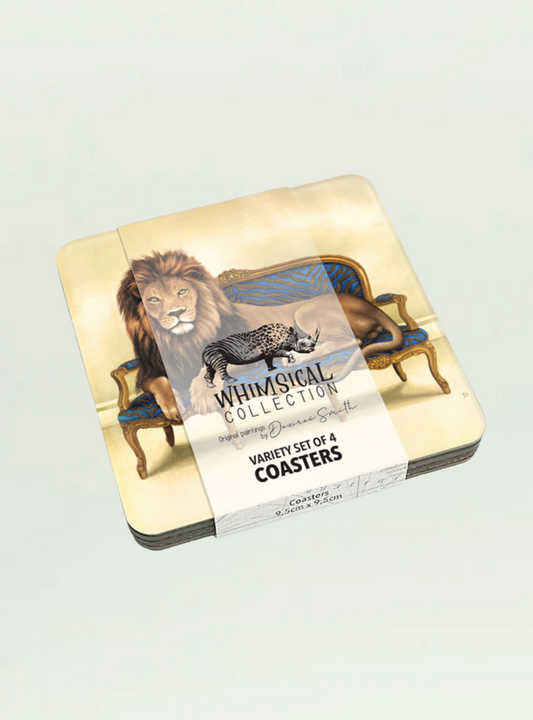 Whimsical Collection Lion Variety Coasters - Pack of 4