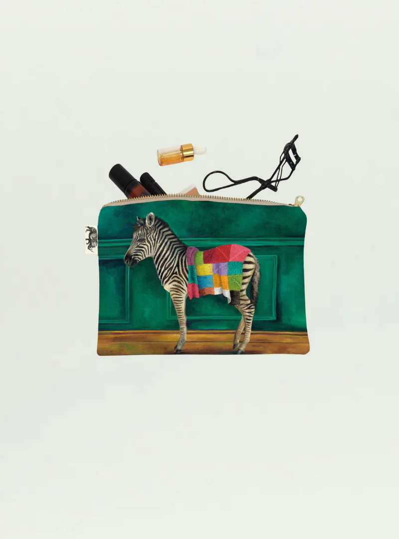 Whimsical Collection Zebra Warrior Small Zip Bag