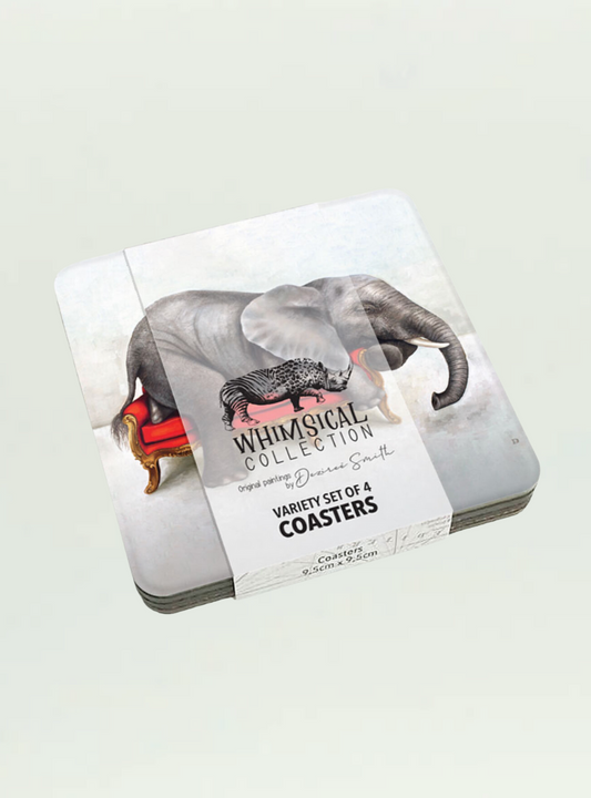 Whimsical Collection Elephant Variety Coasters - Pack of 4