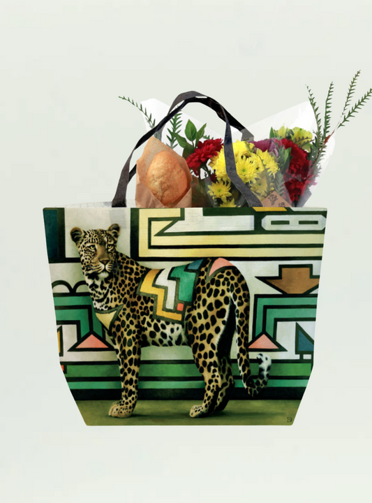 Whimsical Collection Ndebele Leopard Recycled Shopper