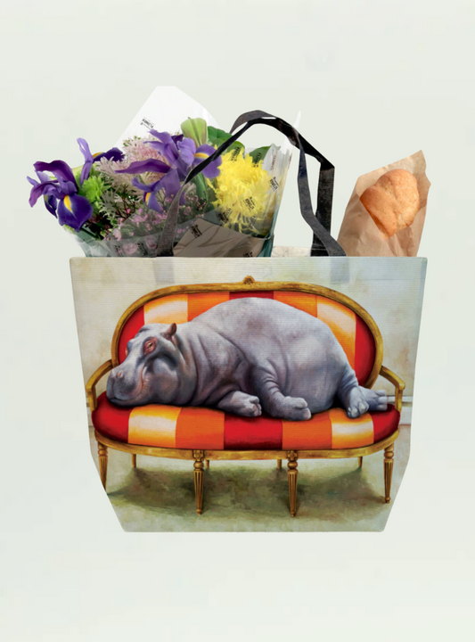 Whimsical Collection Hippo Recycled Shopper