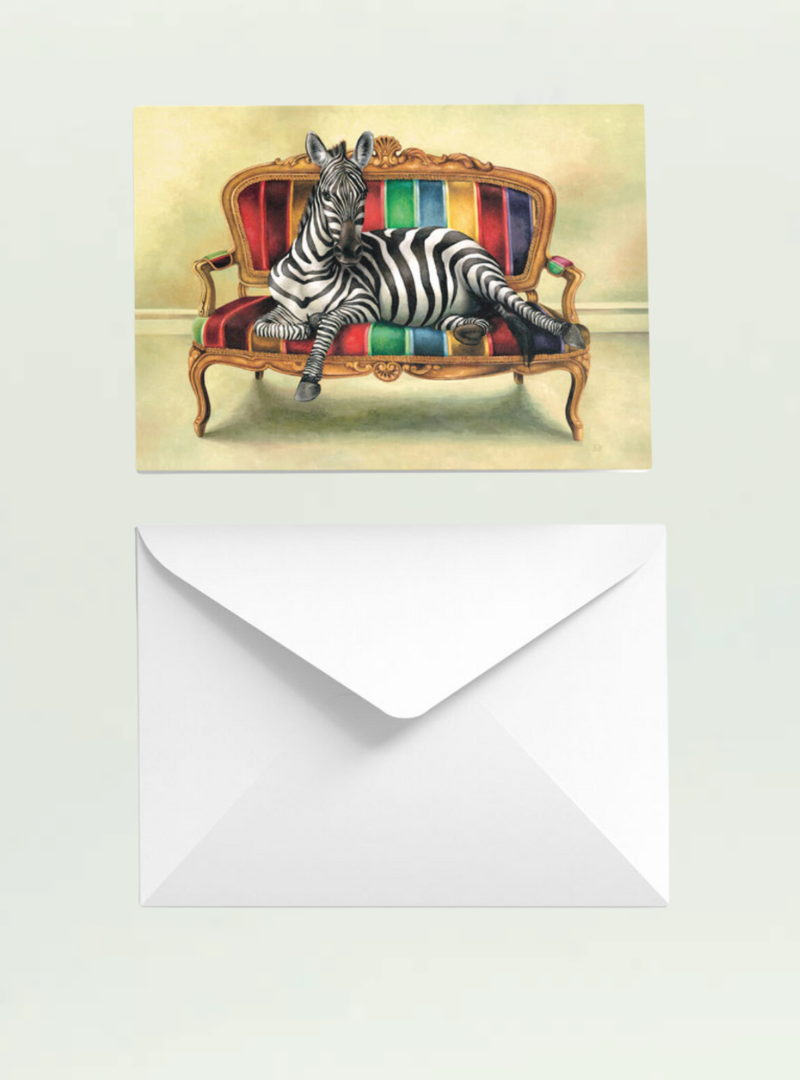 Whimsical Collection Zebra Single Card