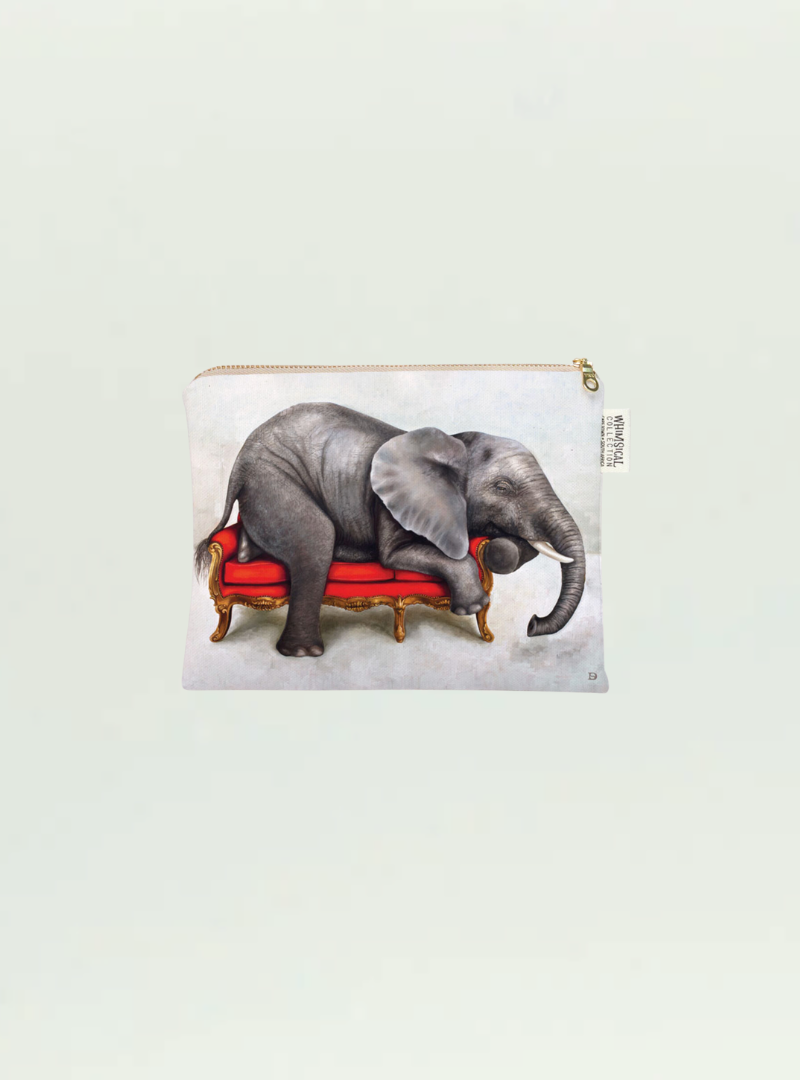 Whimsical Collection Elephant Small Zip Bag