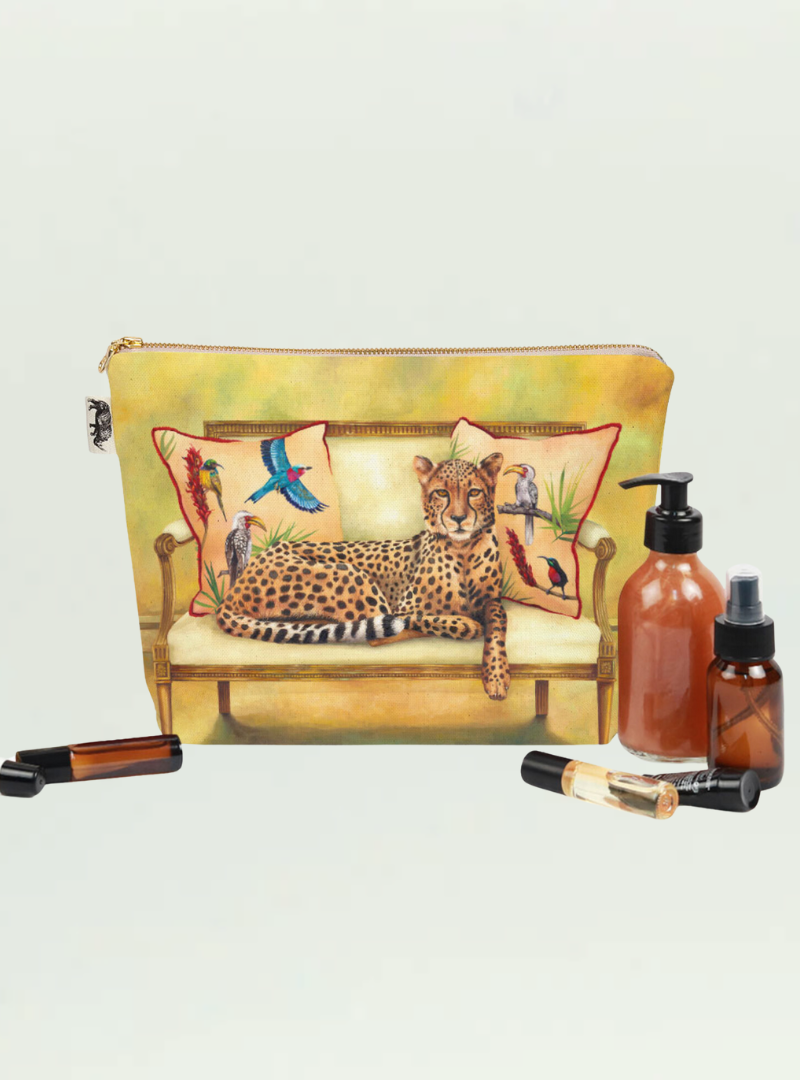 Whimsical Collection Cheetah Toiletry Bag