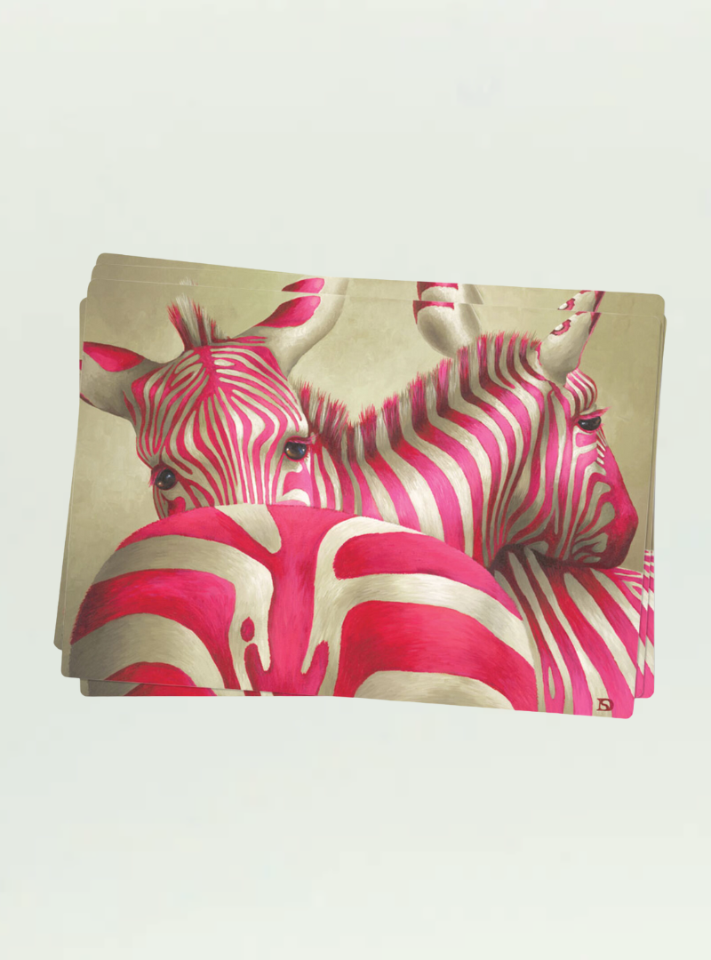 Whimsical Collection Zebra Reusable Placemats - Set of 4