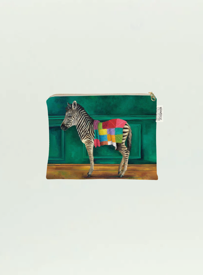 Whimsical Collection Zebra Warrior Small Zip Bag