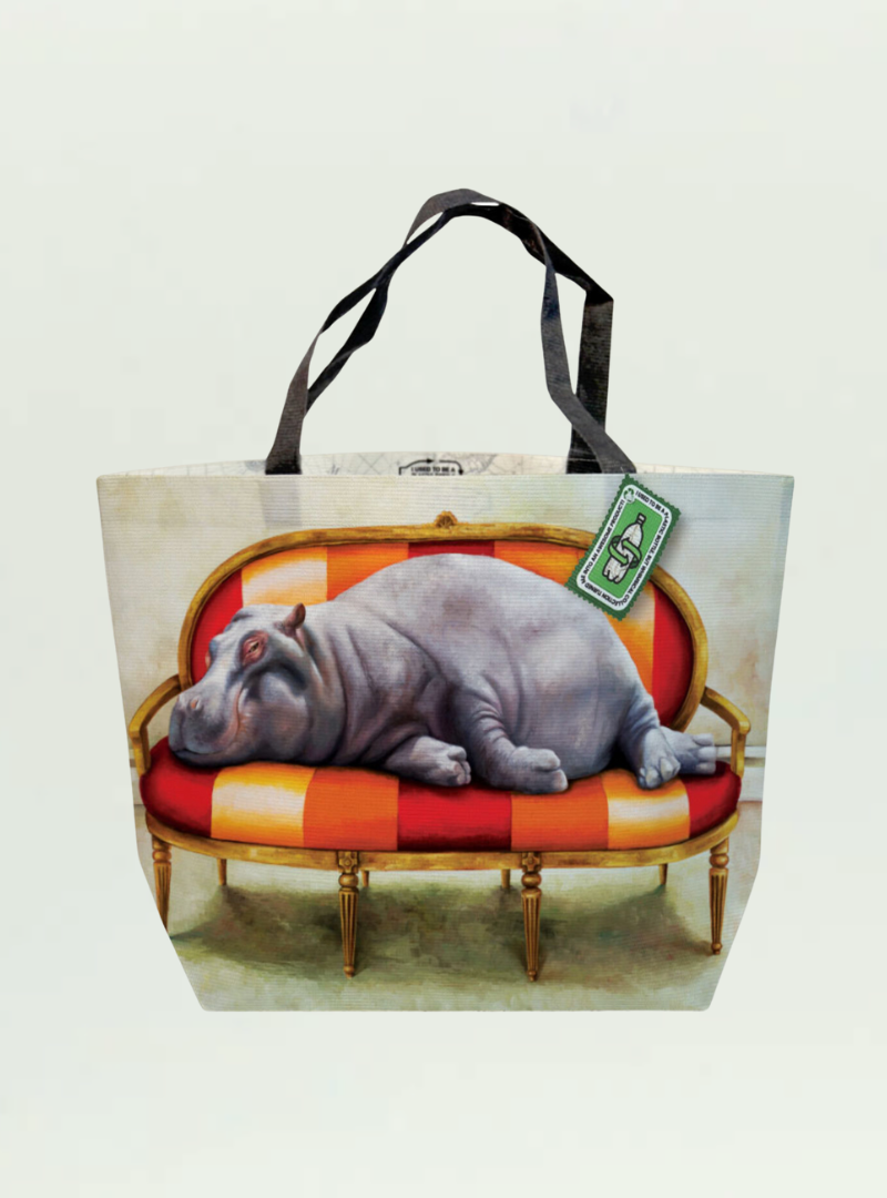 Whimsical Collection Hippo Recycled Shopper