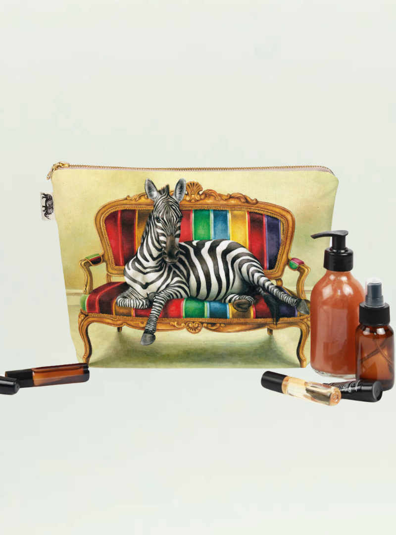 Whimsical Collection Zebra Toiletry Bag