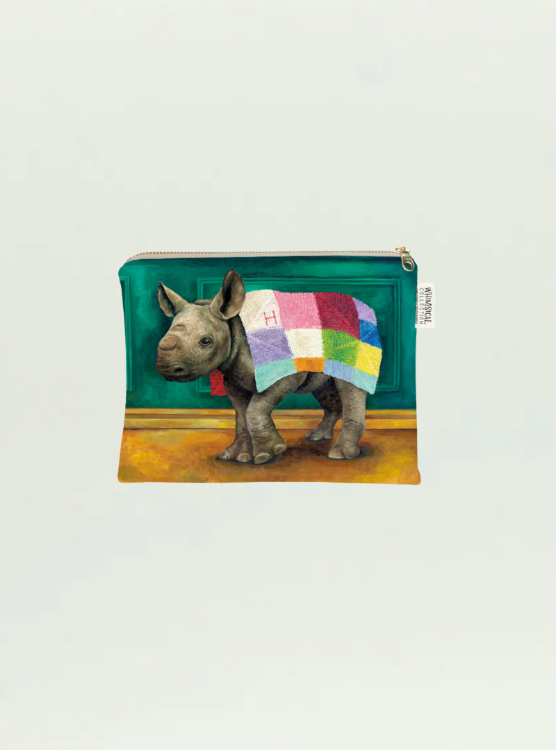 Whimsical Collection Rhino Warrior Small Zip Bag