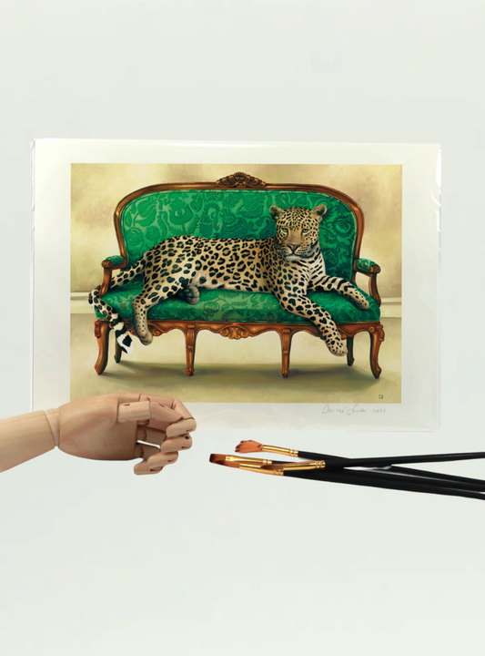 Whimsical Collection Leopard Signed Print - A4