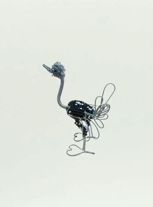 Beaded Wire Ostrich Small