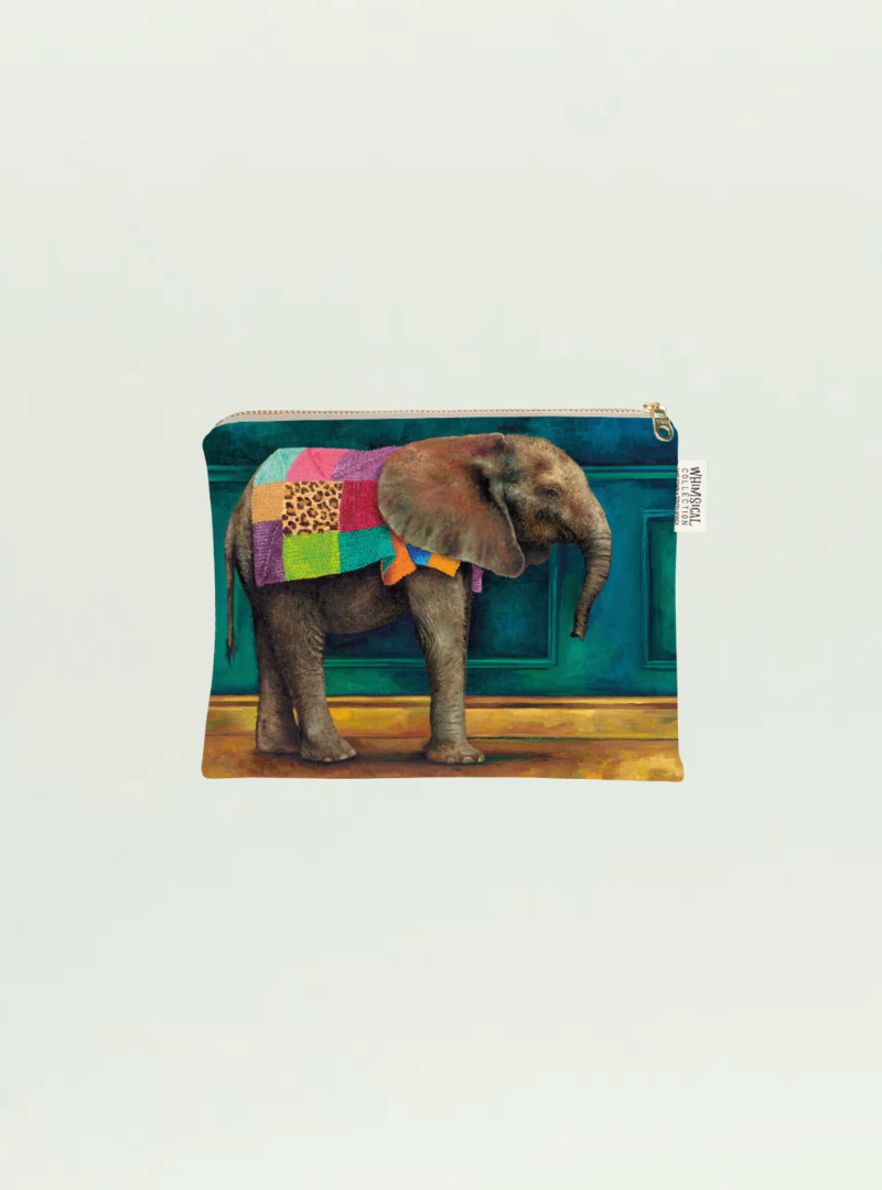 Whimsical Collection Elephant Warrior Small Zip Bag