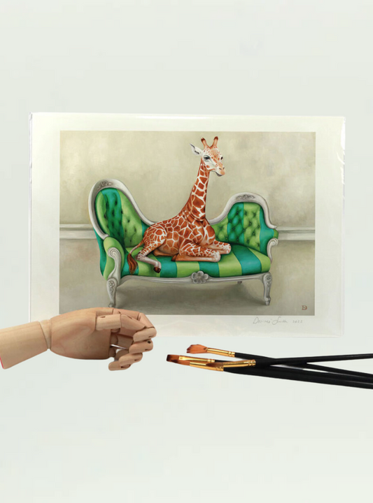 Giraffe Signed Print - A4