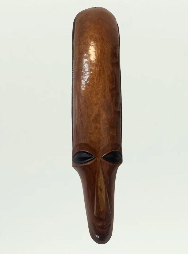 Brown Wooden Fang Mask Large