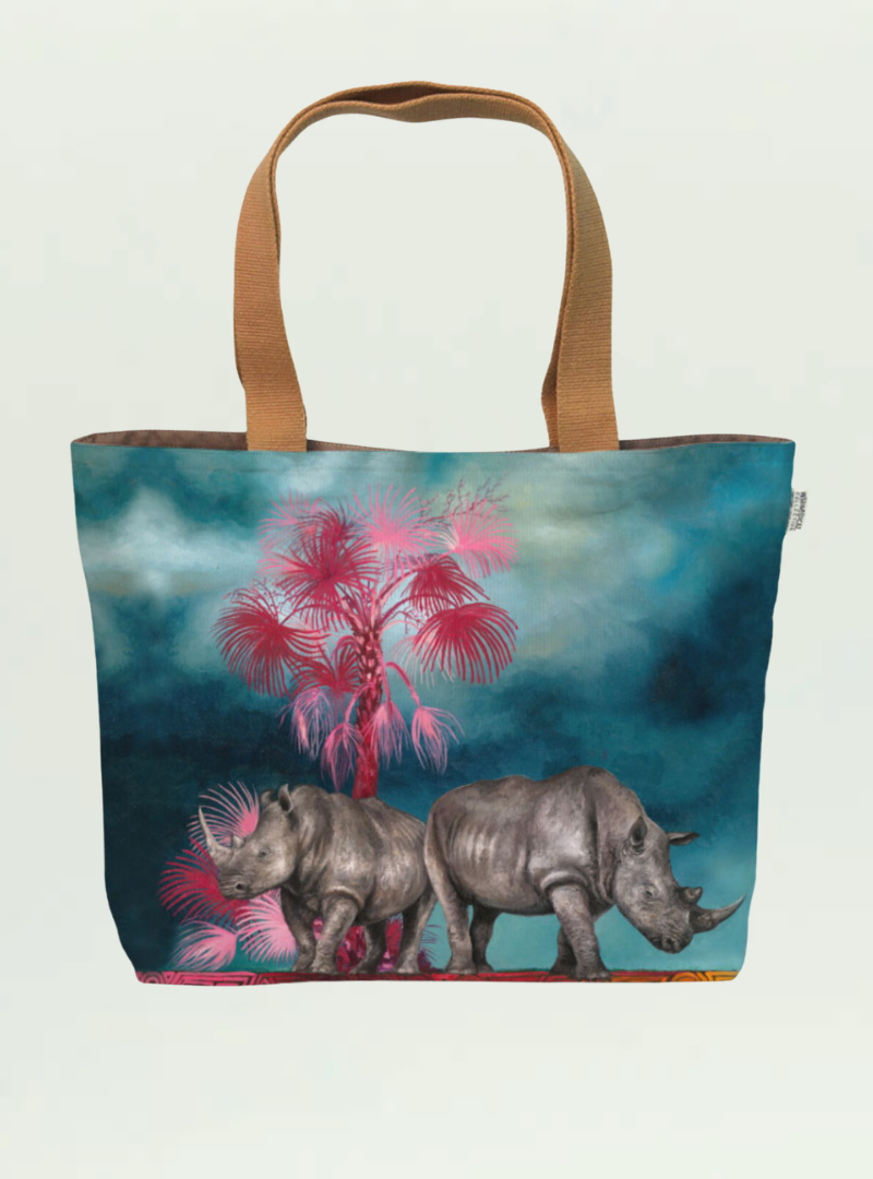 Whimsical Collection Spirit Rhino Canvas Bag