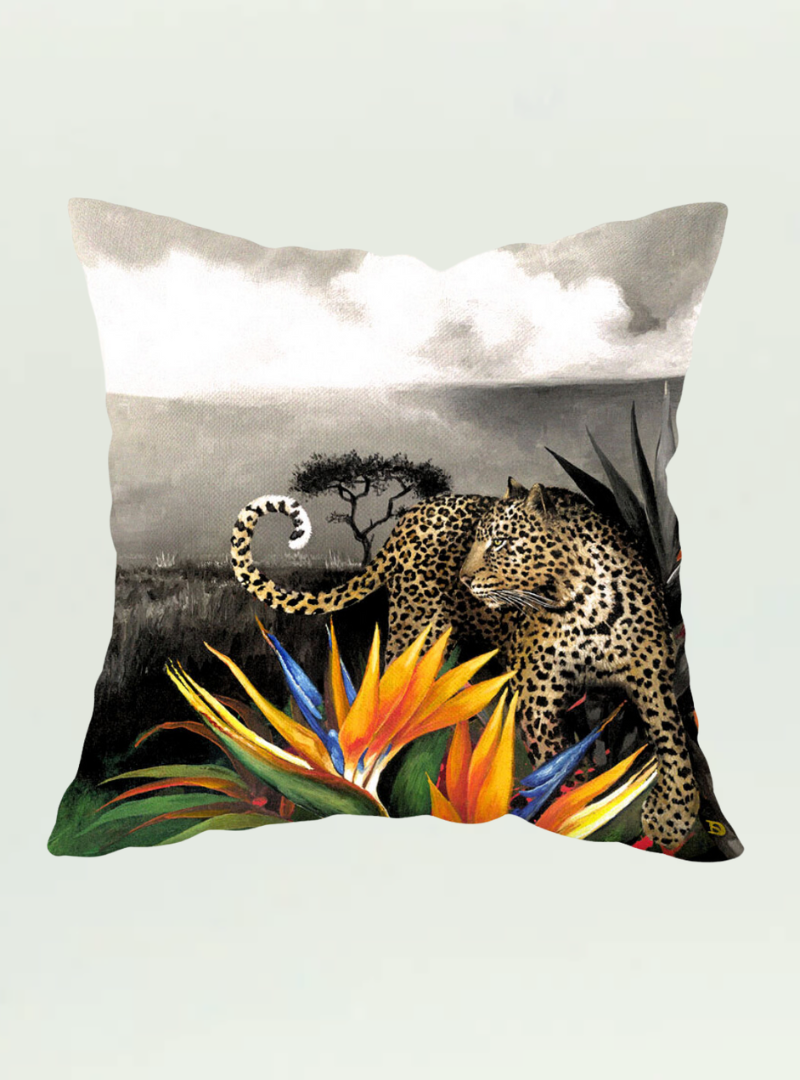 Whimsical Collection Spirit Leopard Velvet Pillow Cover