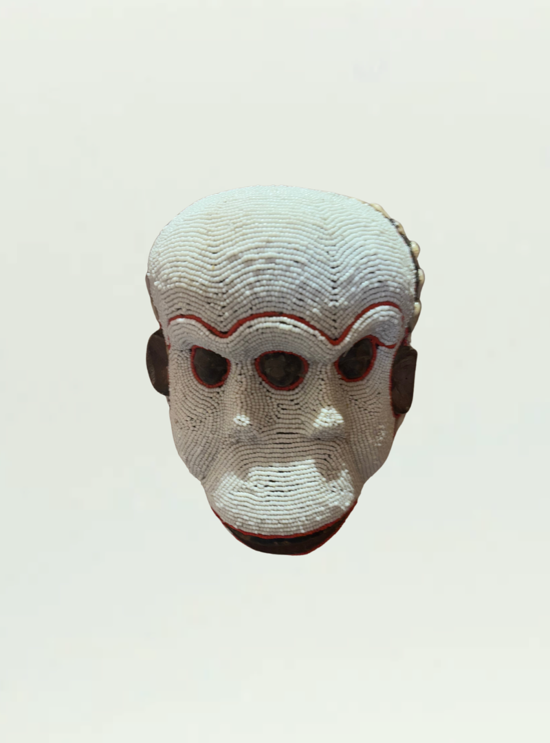 Punu White Beaded Mask – African Trading Port