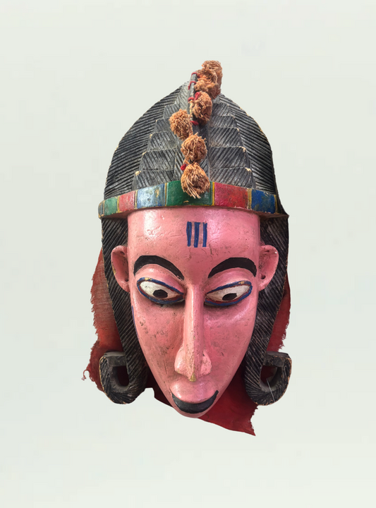 Pink Painted Warrior Face