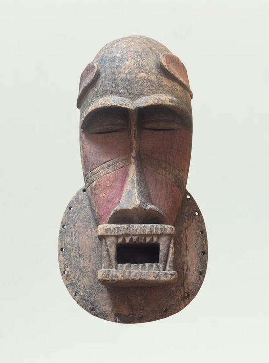 Mouth Open Wooden Mask